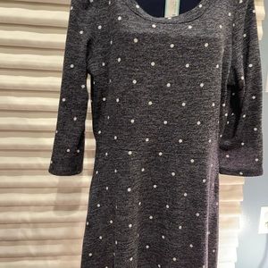 Greyish Blue Stitch Fix Polka Dot Dress with tags